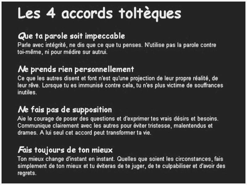 Les 4 Accords Tolthèques