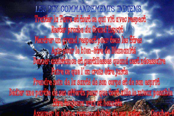 Les dix commandements amérindien